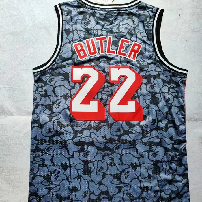 Camiseta Miami Heat Jimmy Butler #22 Mitchell & Ness 2019-20 Gris
